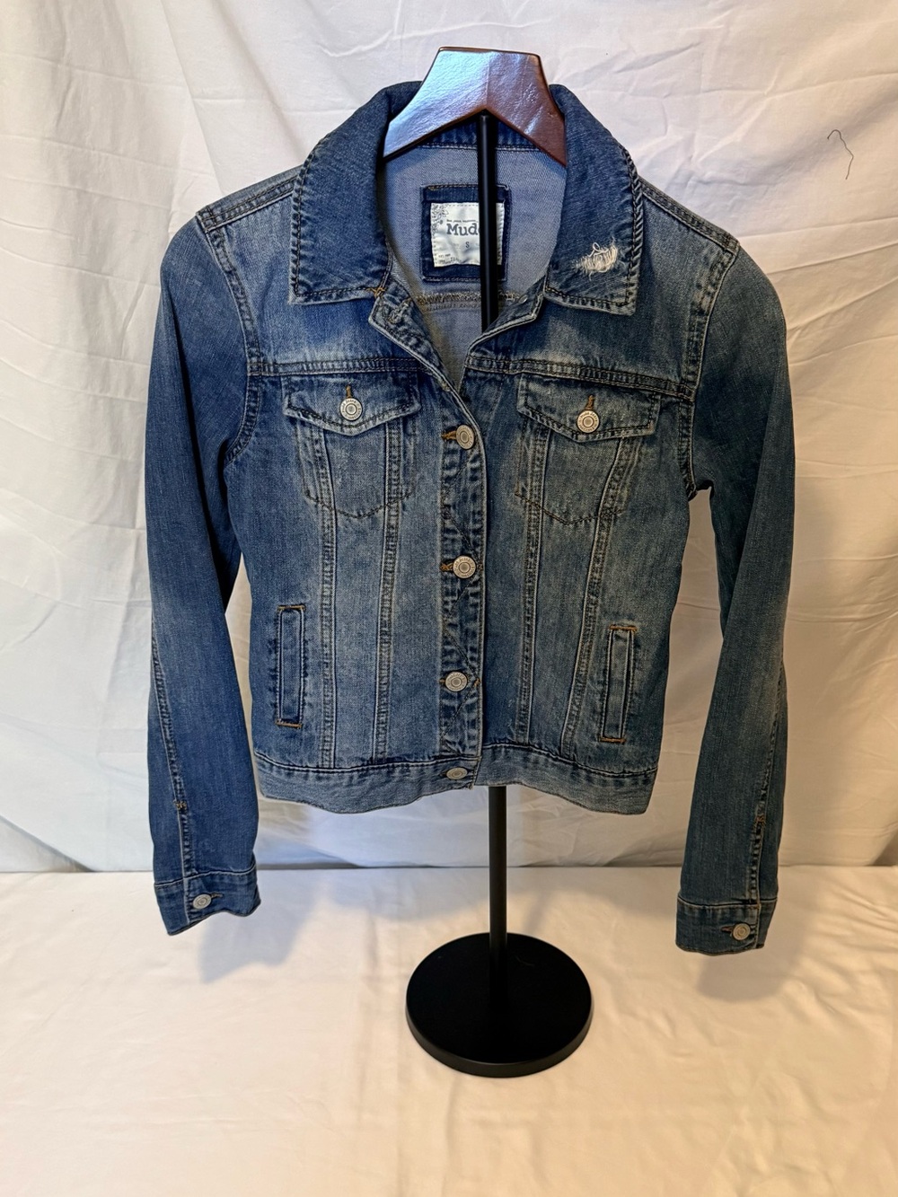 Mudd Women's Medium Wash Blue Denim Jacket Size Small (JJ21)